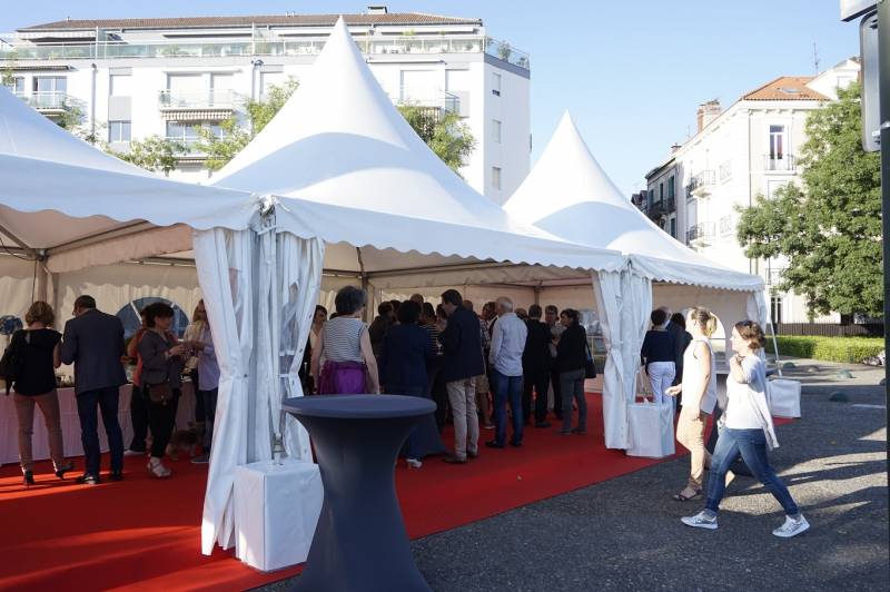 Location de pagodes pour le lancement d'un programme Immobilier sur les rives de l'Adour à Bayonne